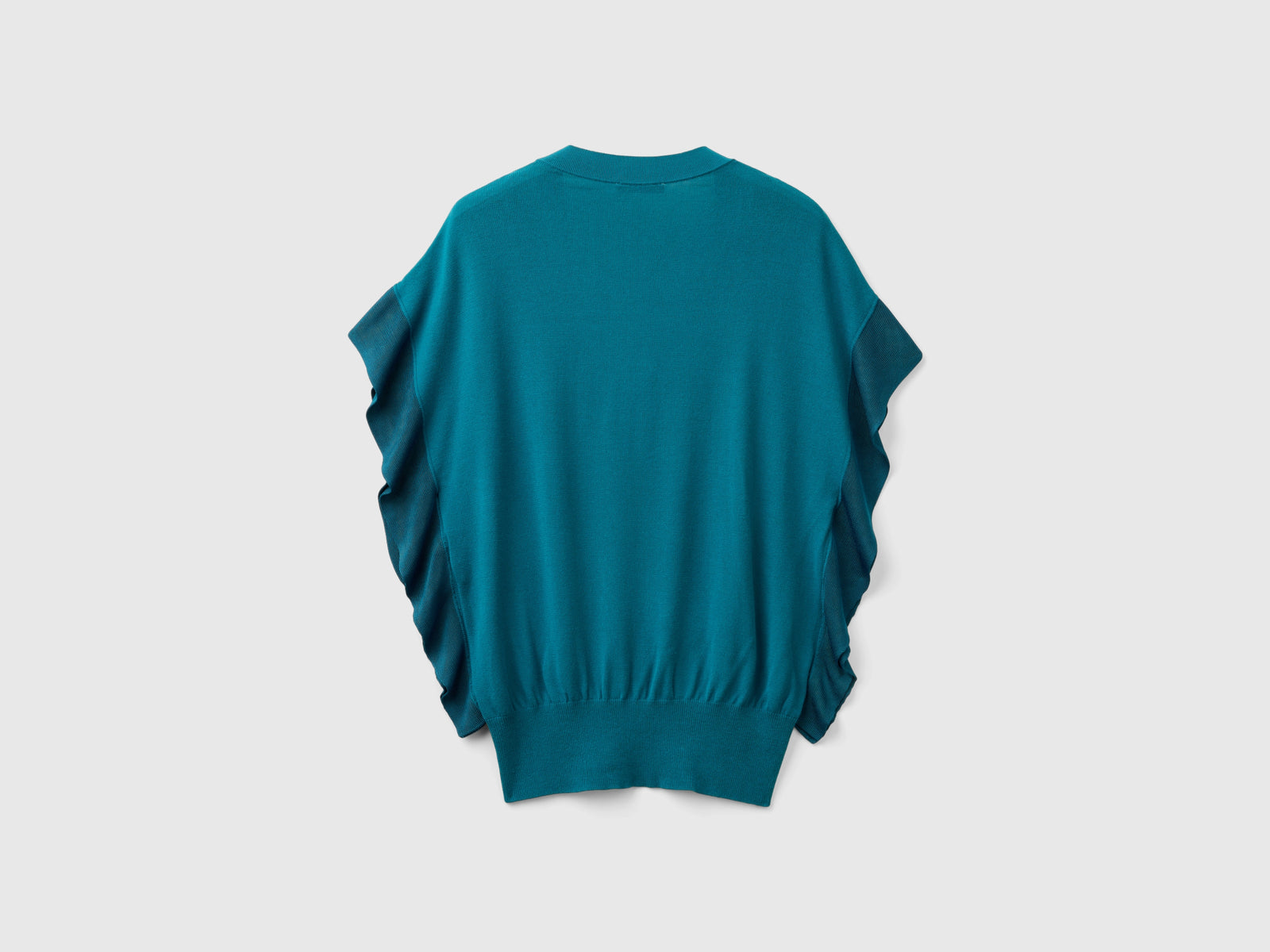 Maglia con drappeggio da donna verde scuro 2 | Benetton Outlet