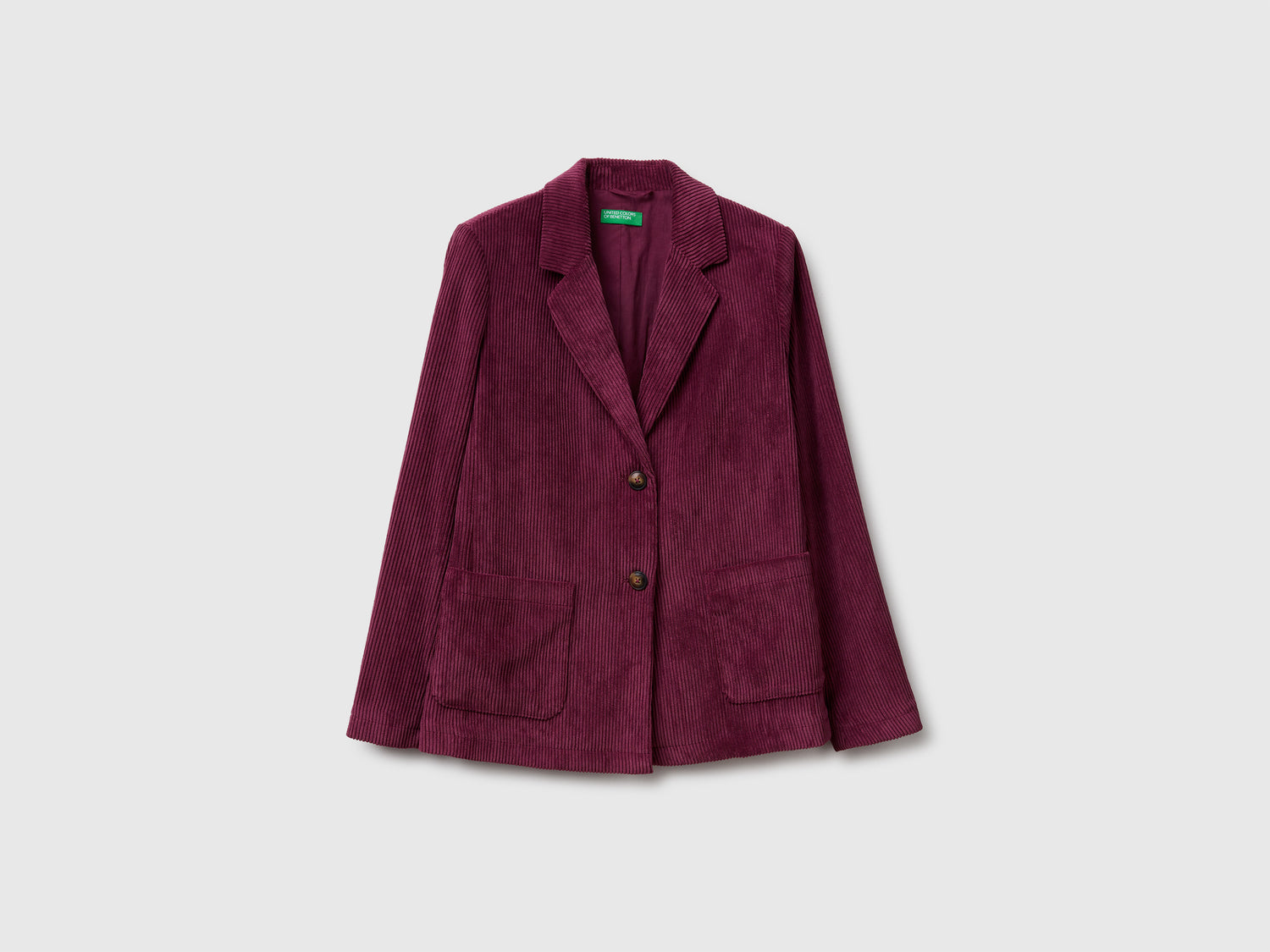 Blazer in velluto a costine da donna prugna | Benetton Outlet