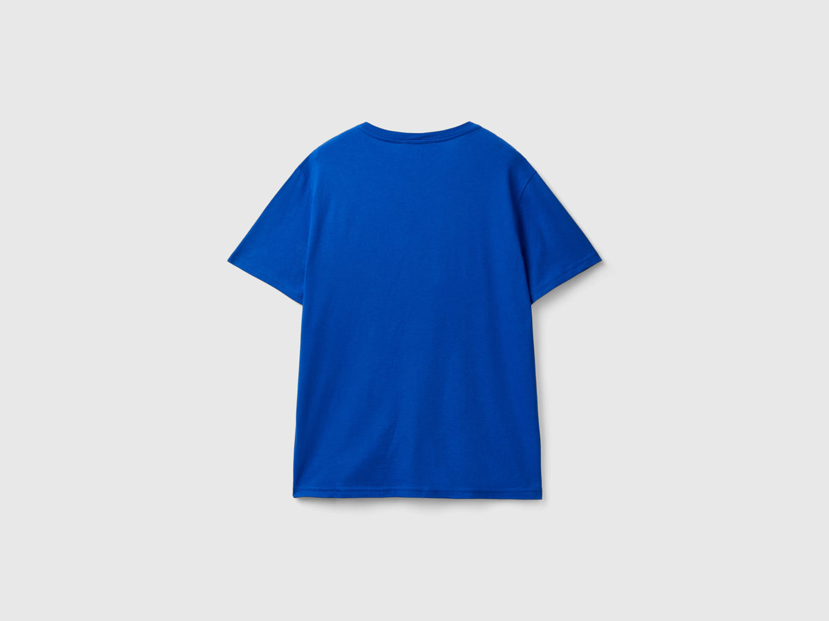 T-shirt in cotone bio con logo bianco