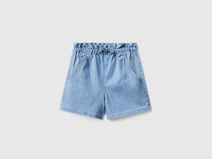 Shorts paperbag in denim
