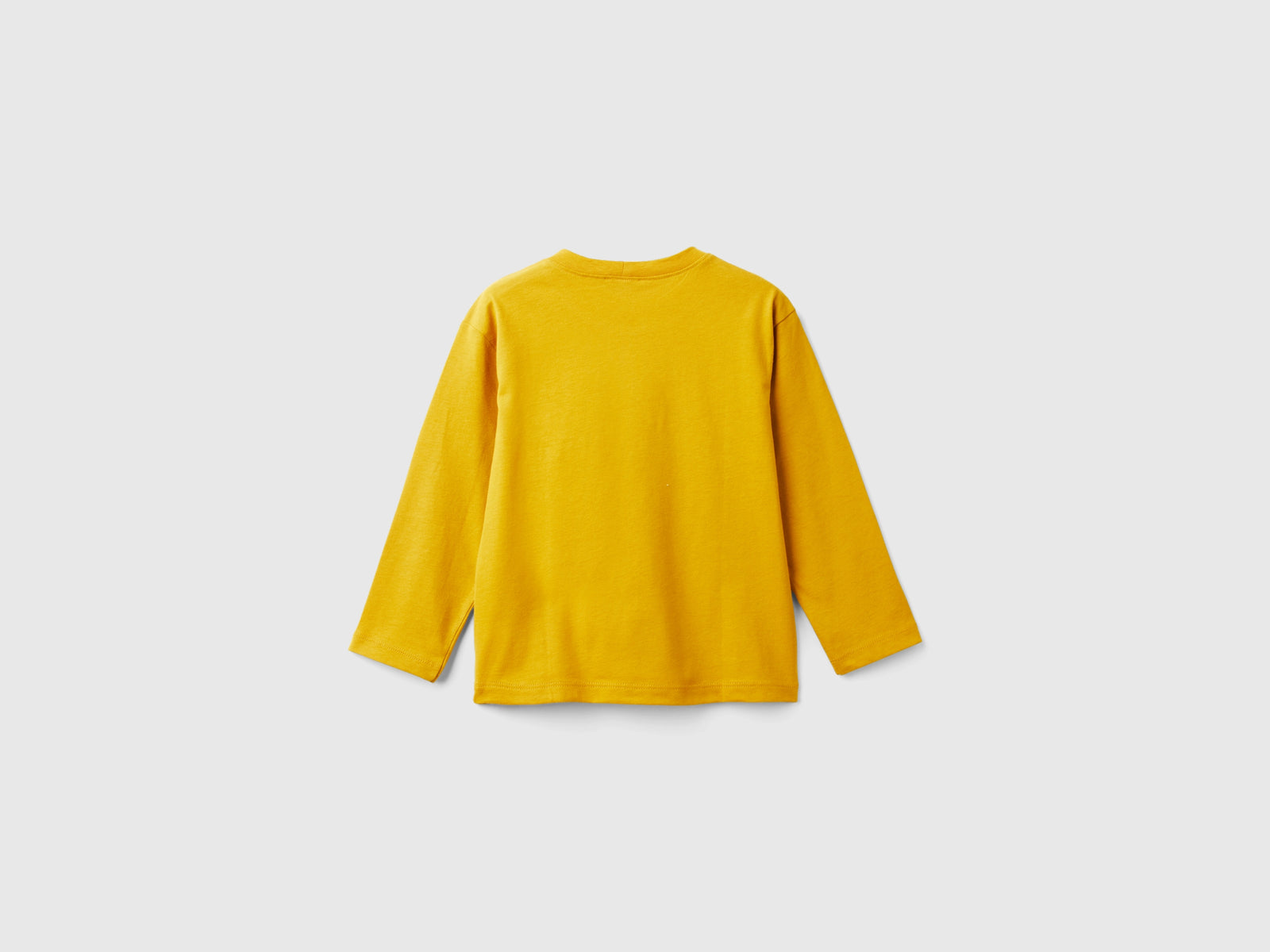 T-shirt con stampa in caldo cotone bio da bimbo giallo 2 | Benetton Outlet