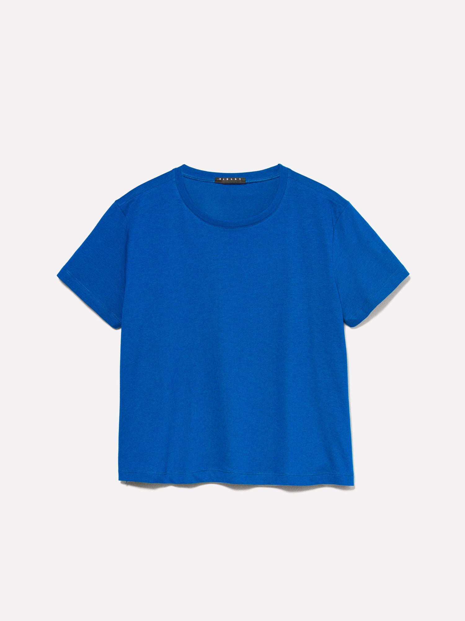 T-shirt blu 100% cotone bio da donna blu scuro | Sisley Outlet
