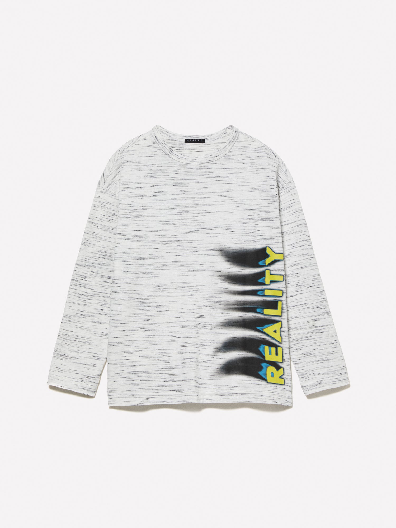 T-shirt fiammata con stampa effetto graffiti da bambino bianco | Sisley young Outlet
