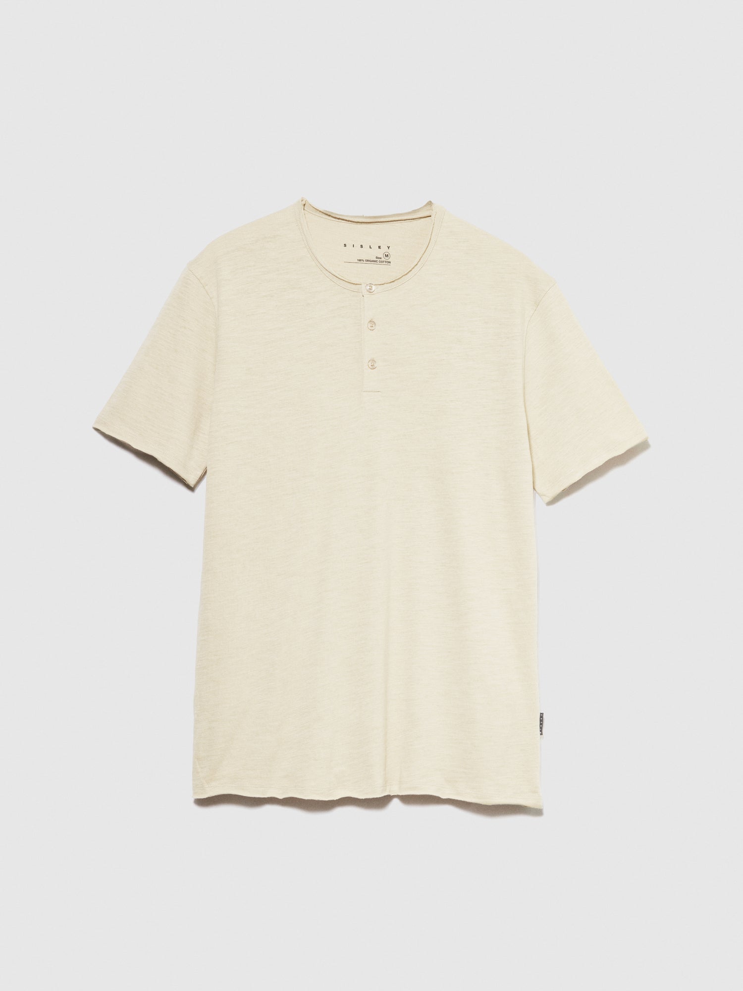 T-shirt serafino slim fit da uomo beige | Sisley Outlet