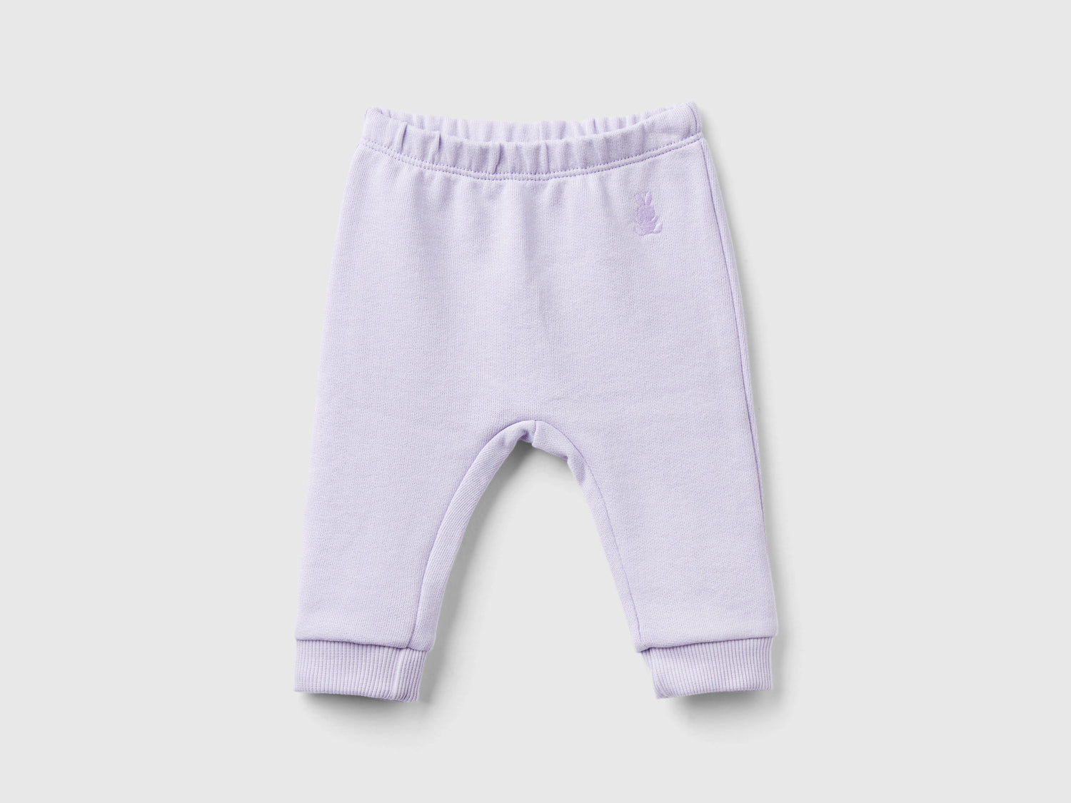 Pantaloni in felpa di cotone biologico da neonato lilla | Benetton Outlet