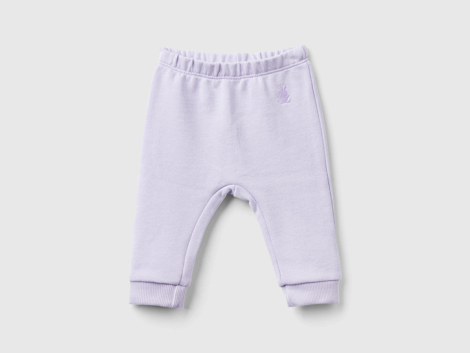 Pantaloni in felpa di cotone biologico da neonato lilla | Benetton Outlet
