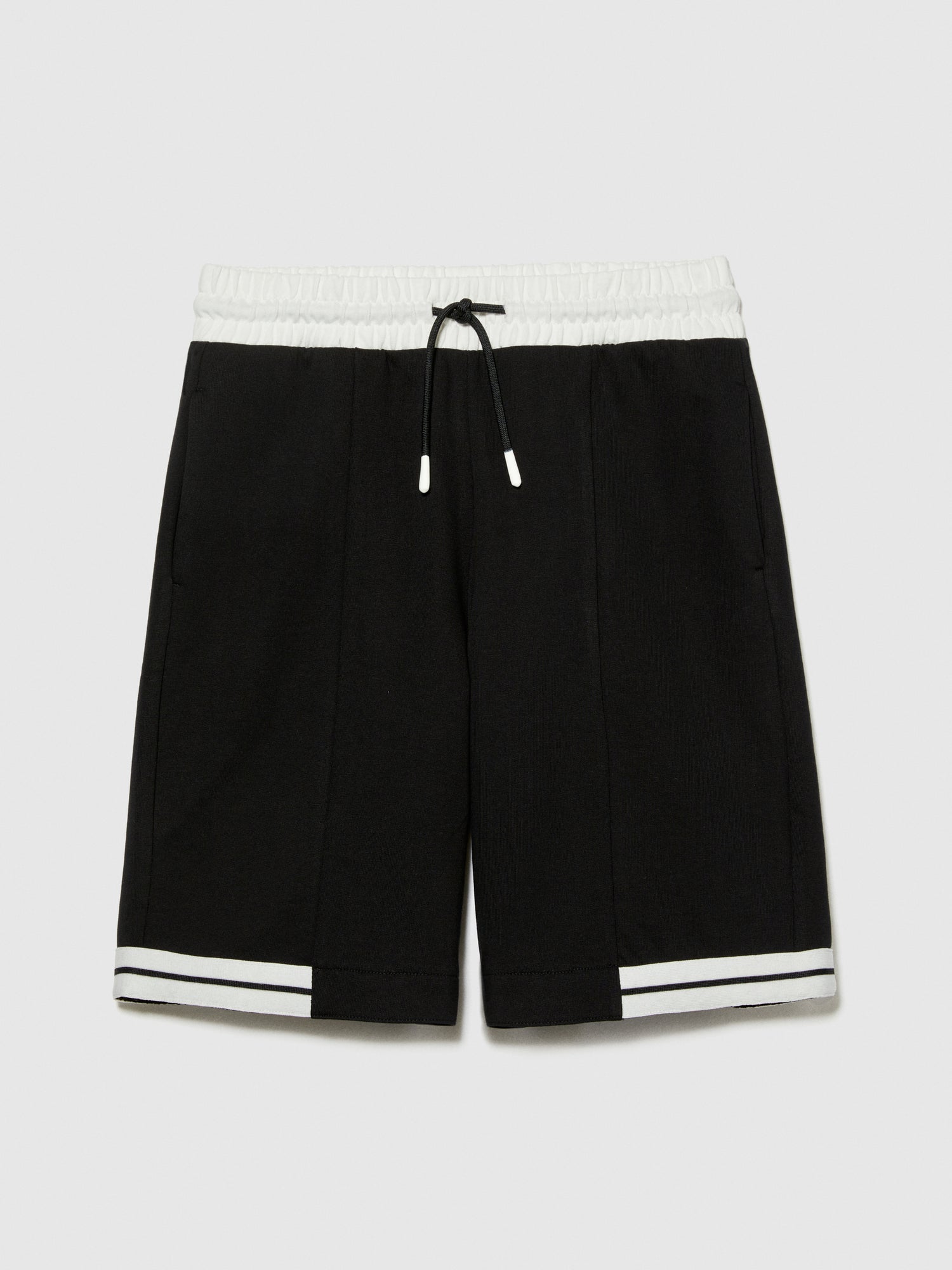 Bermuda in felpa da bambino nero | Sisley young Outlet