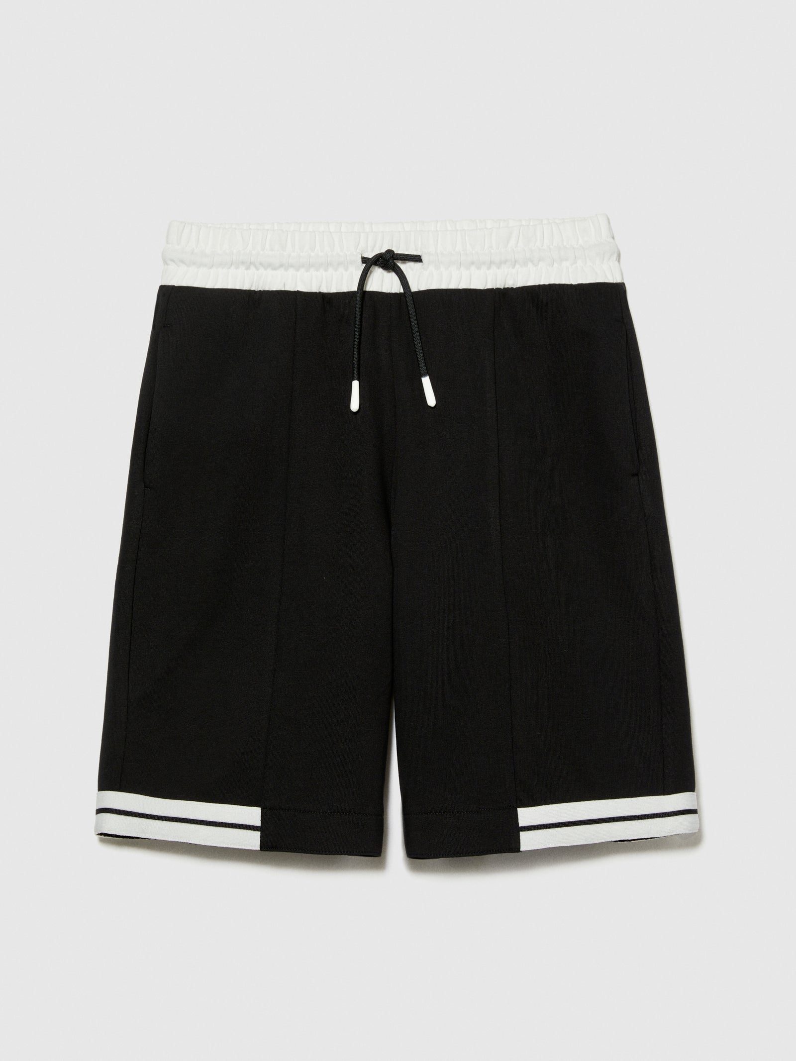 Bermuda in felpa da bambino nero | Sisley young Outlet