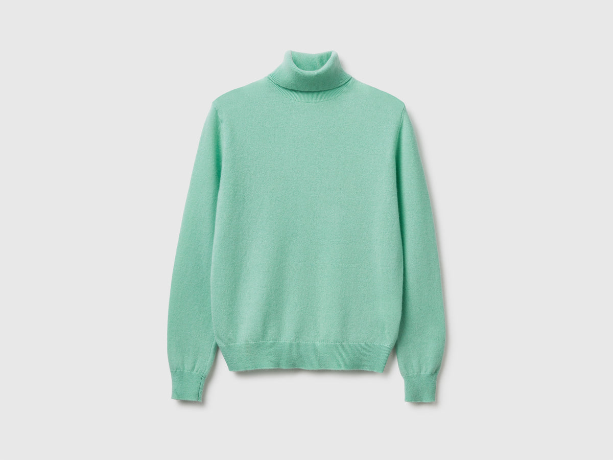 Maglione dolcevita in pura lana Merino