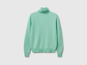 Maglione dolcevita in pura lana Merino
