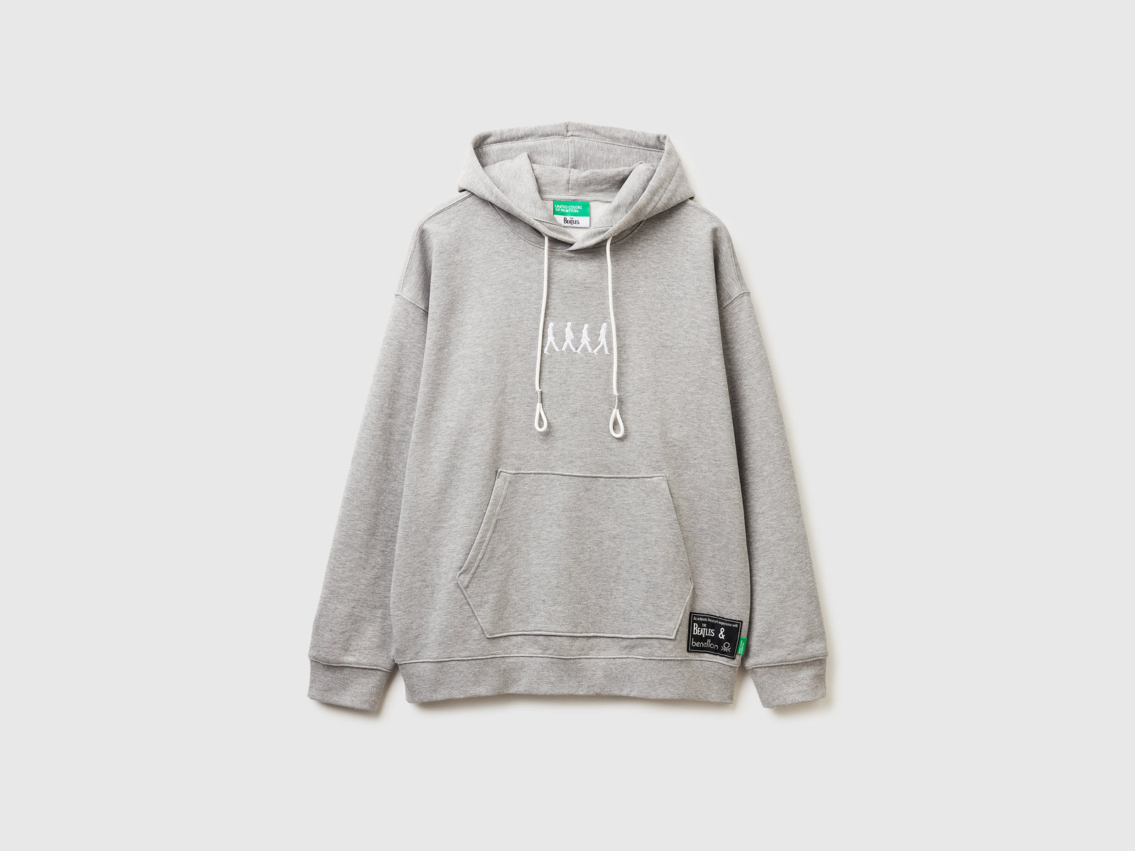 Felpa The Beatles con cappuccio da uomo grigio chiaro | Benetton Outlet