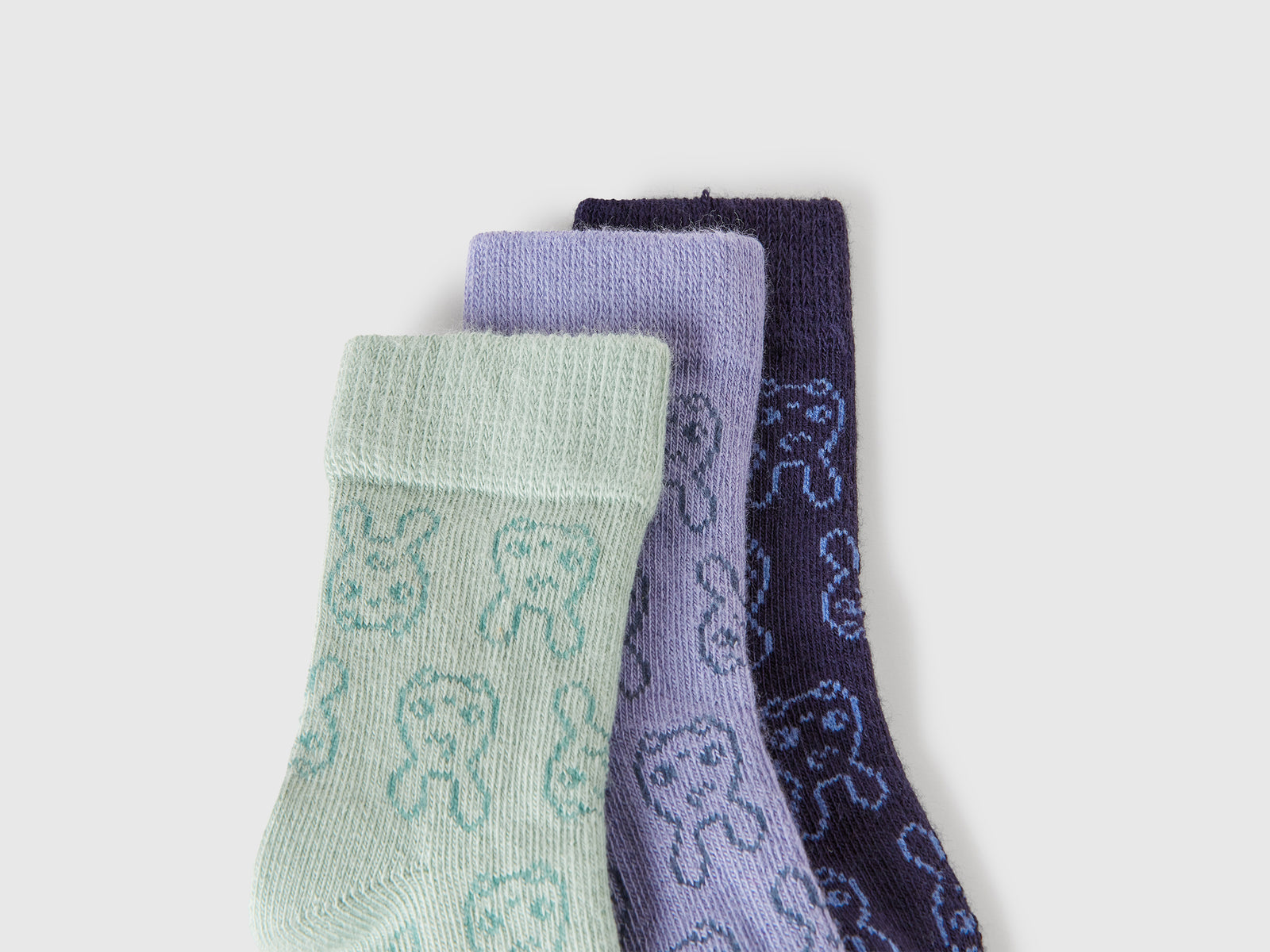 Tre paia di calzini con coniglietti da neonato multi-color 2 | Benetton Outlet