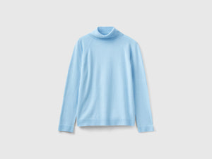 Maglione dolcevita in misto lana e cashmere