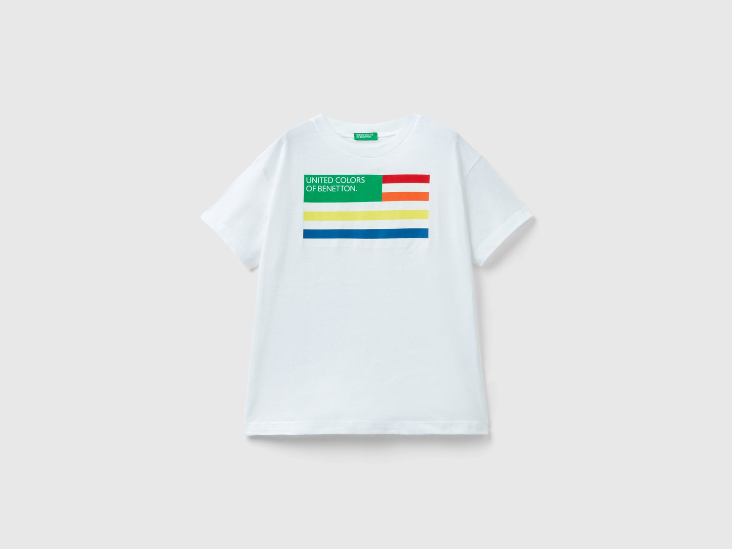 T-shirt 100% cotone bio da bambino bianco | Benetton Outlet