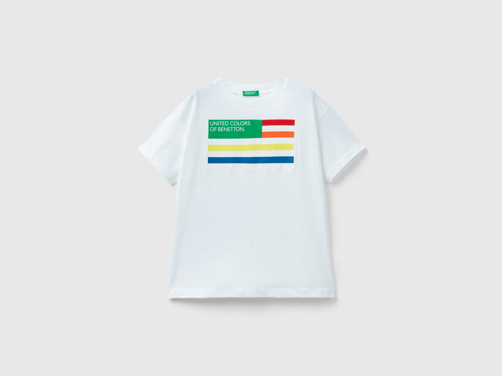 T-shirt 100% cotone bio da bambino bianco | Benetton Outlet