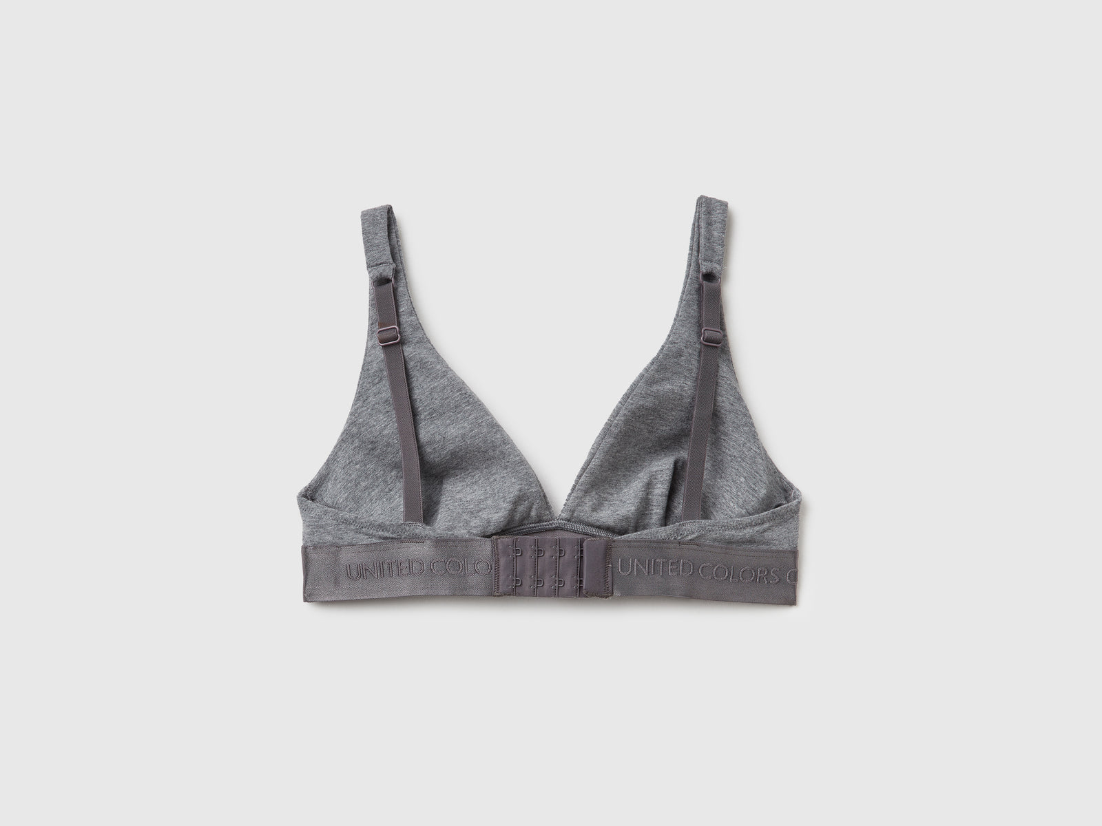 Reggiseno a triangolo in cotone stretch da donna grigio scuro 2 | Benetton Outlet