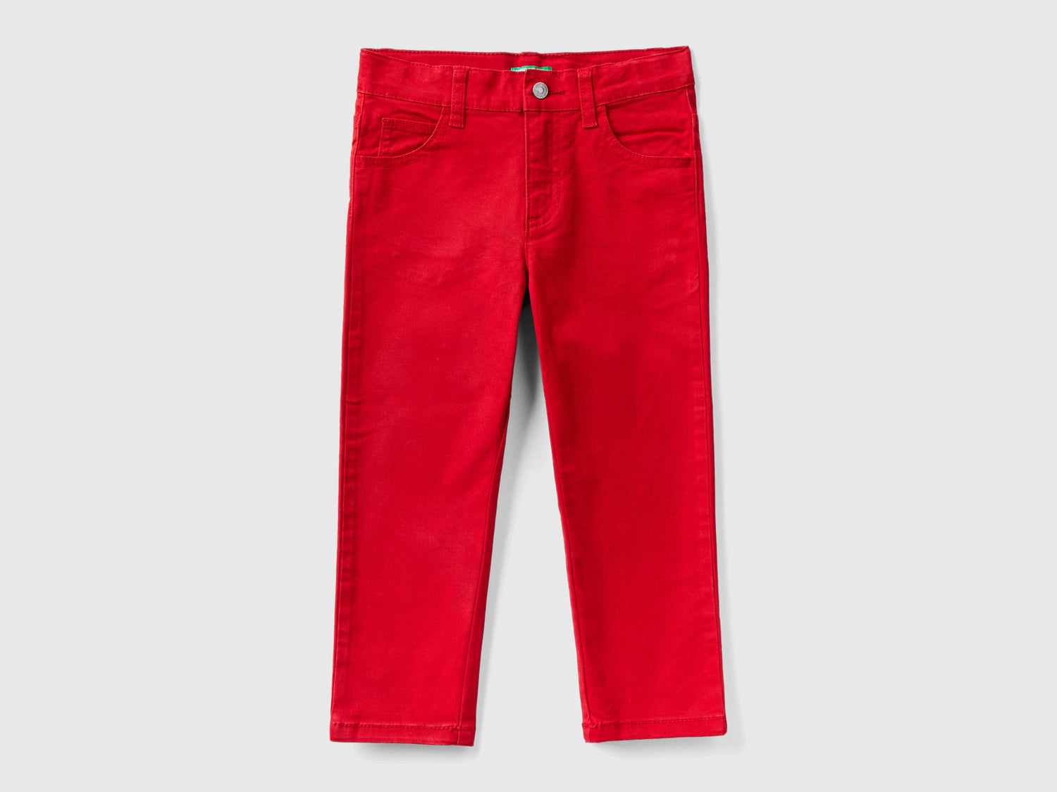 Pantaloni stretch cinque tasche da bimbo rosso | Benetton Outlet