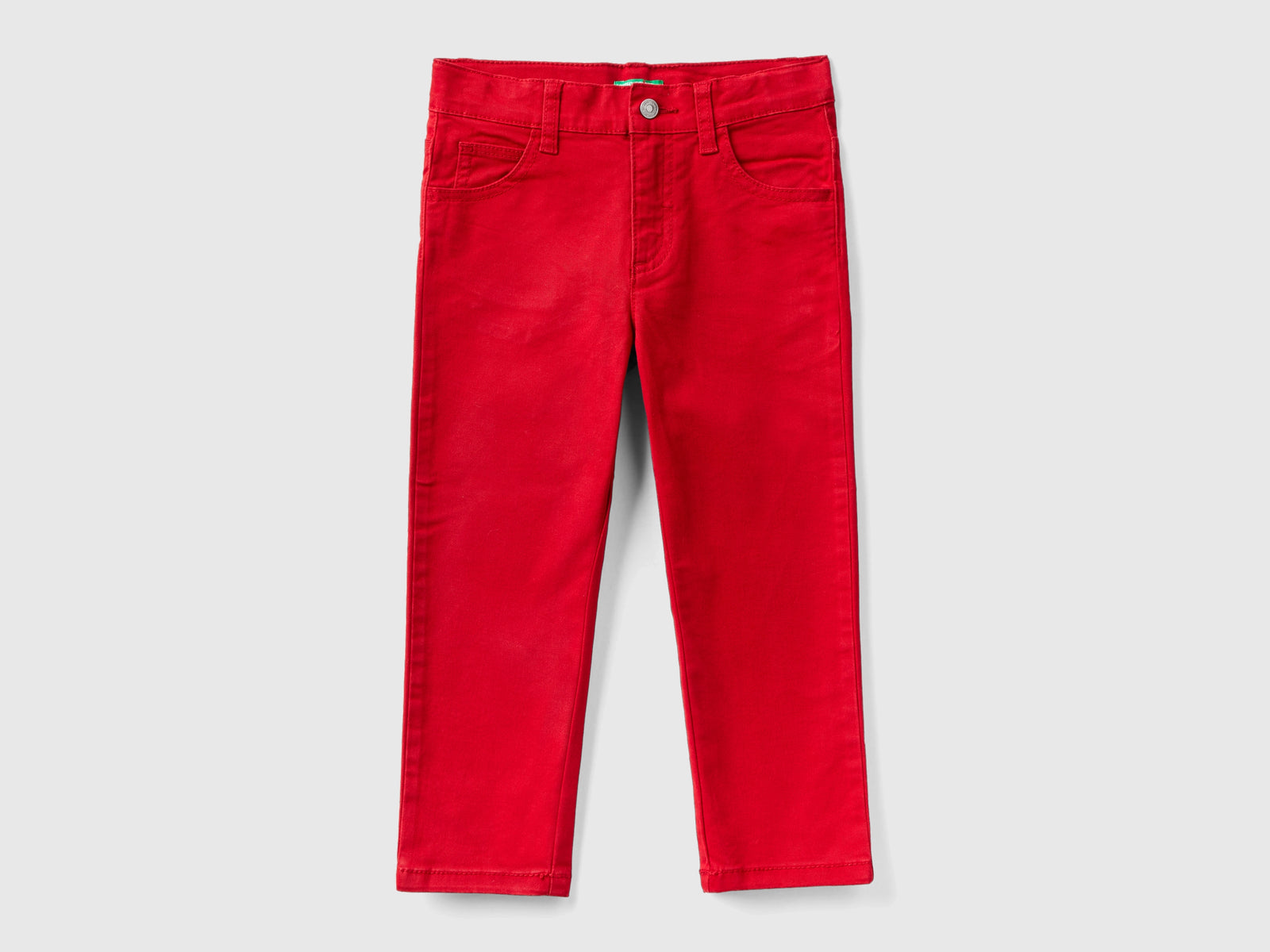 Pantaloni stretch cinque tasche da bimbo rosso | Benetton Outlet