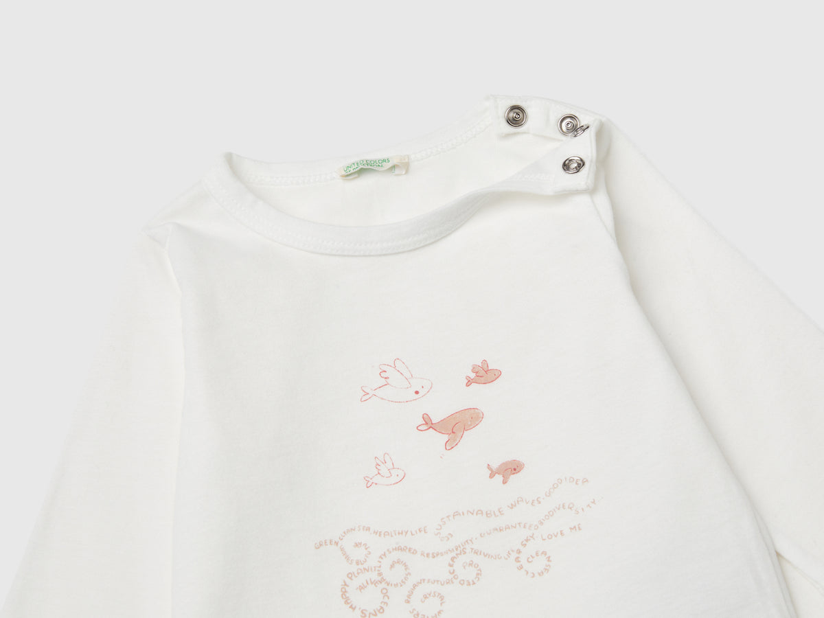 Maglietta con stampa in cotone bio
