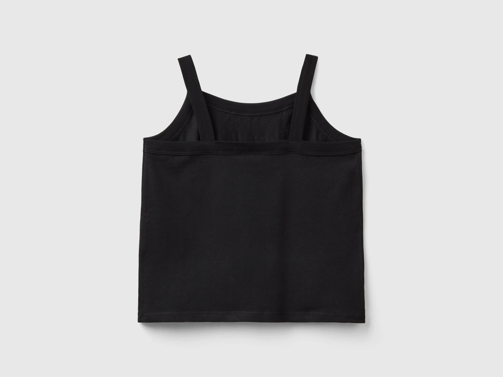 Canotta con stampa logo glitter da bambina nero 2 | Benetton Outlet