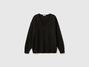 Wool blend V-neck sweater