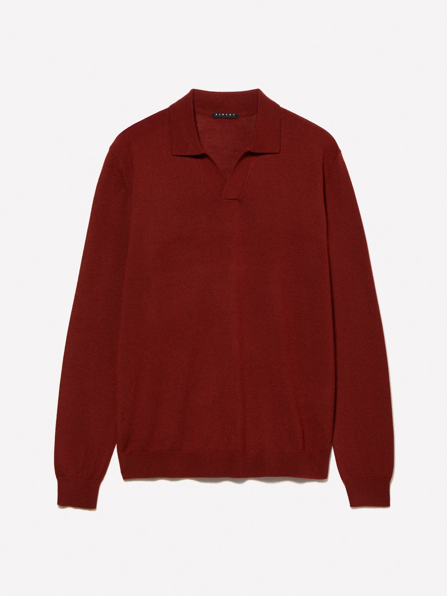Polo in maglia da uomo bordeaux | Sisley Outlet
