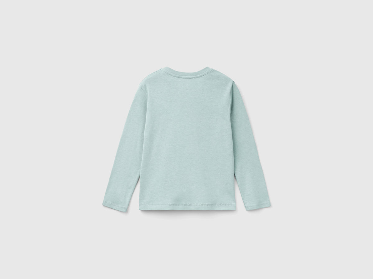 T-shirt con stampa glitter in cotone bio