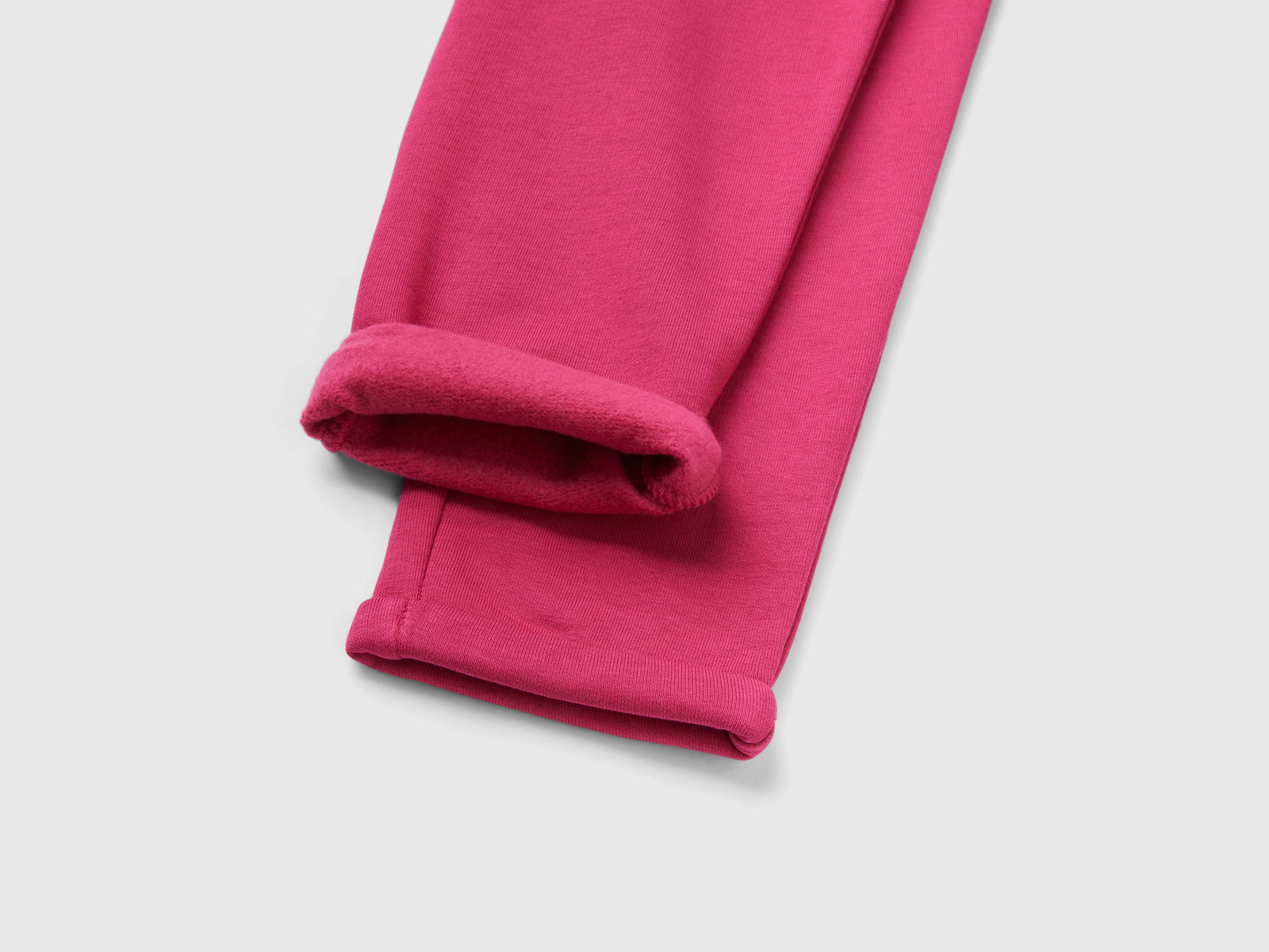 Pantaloni paperbag in calda felpa da bambina ciclamino 2 | Benetton Outlet