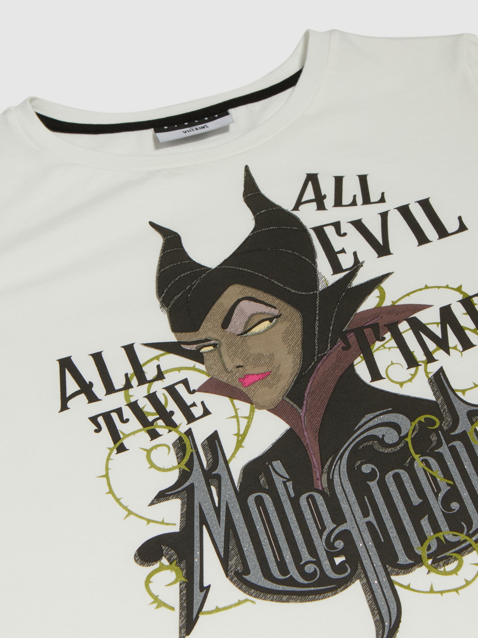 T-shirt con glitter e stampa ©Disney da bambina bianco panna 2 | Sisley young Outlet