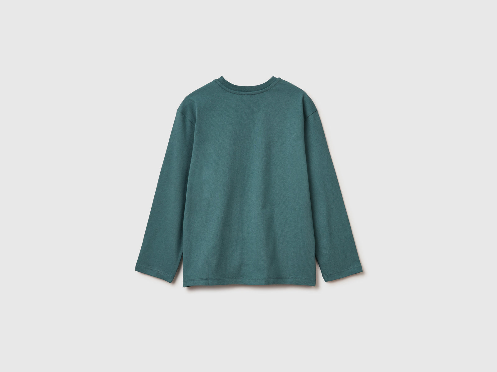 T-shirt con stampa in caldo cotone da bambino turchese 2 | Benetton Outlet