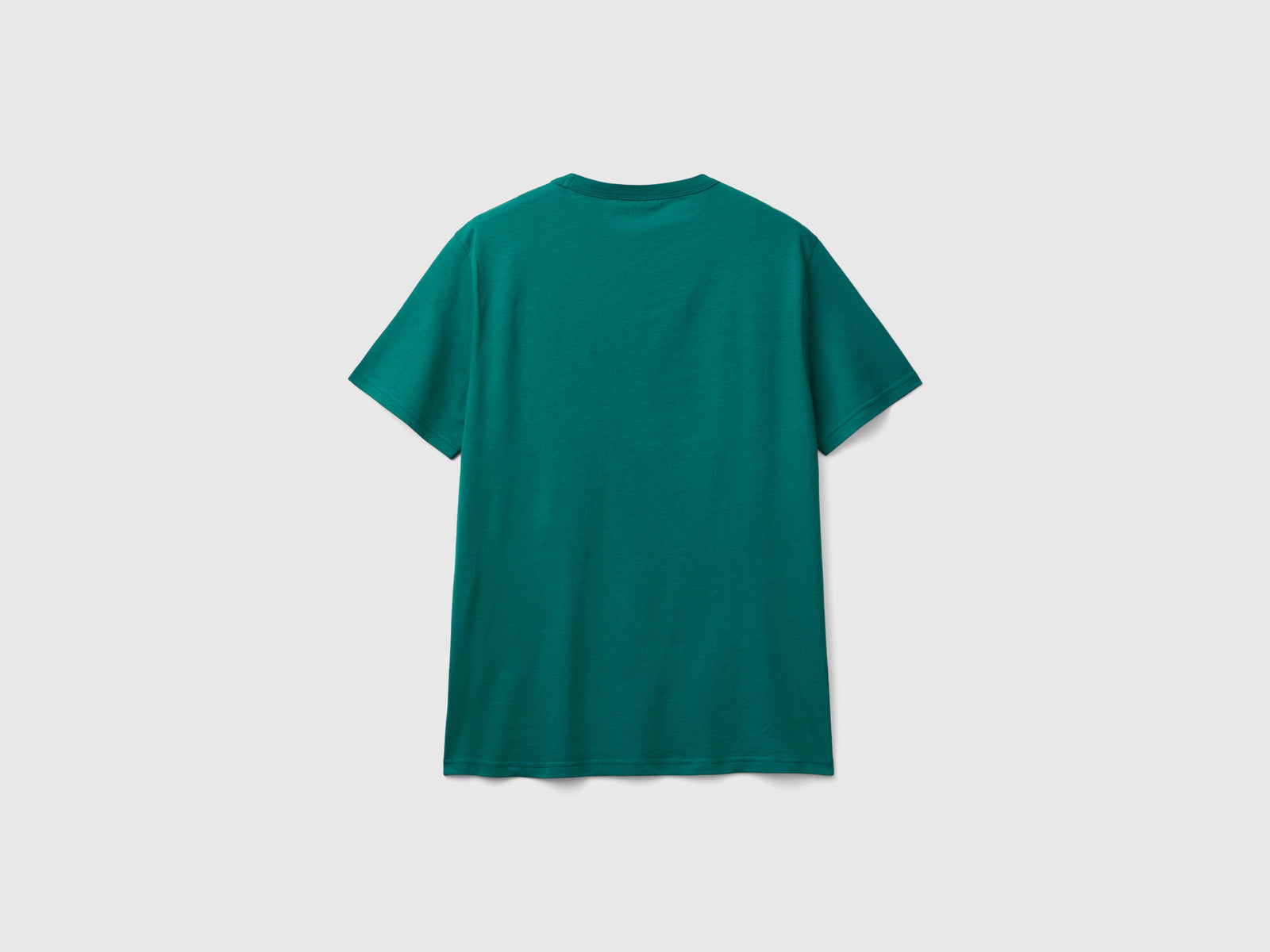 T-shirt regular fit in cotone bio da uomo verde scuro 2 | Benetton Outlet