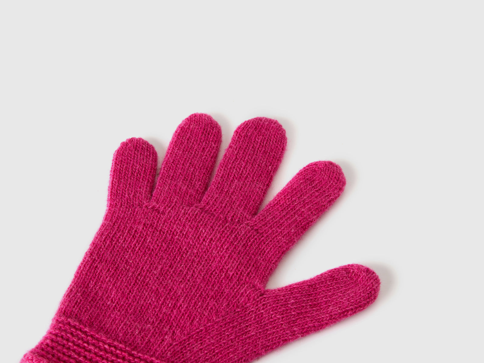 Guanti in misto lana stretch da bimbo fucsia 2 | Benetton Outlet