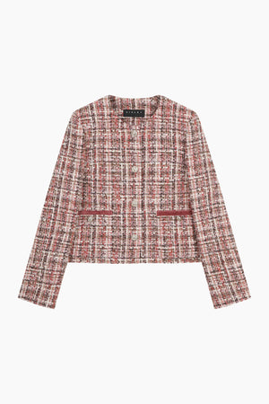 Giacca in tweed con bottoni gioiello