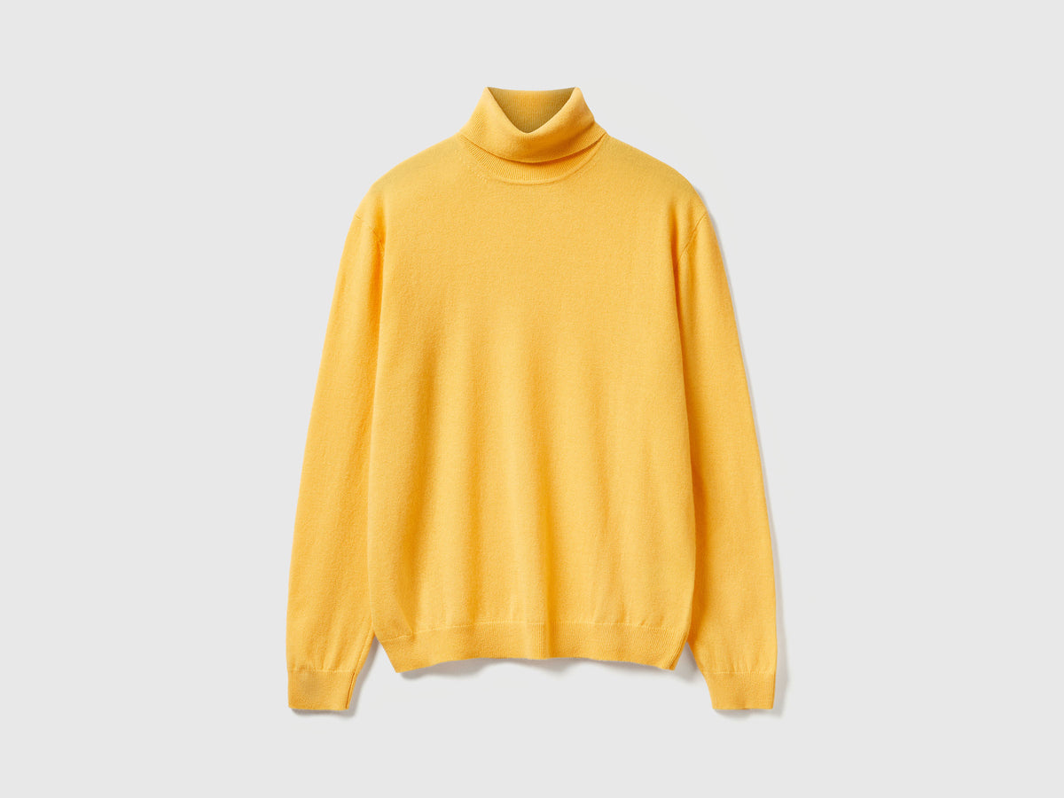 Dolcevita giallo in pura lana Merino