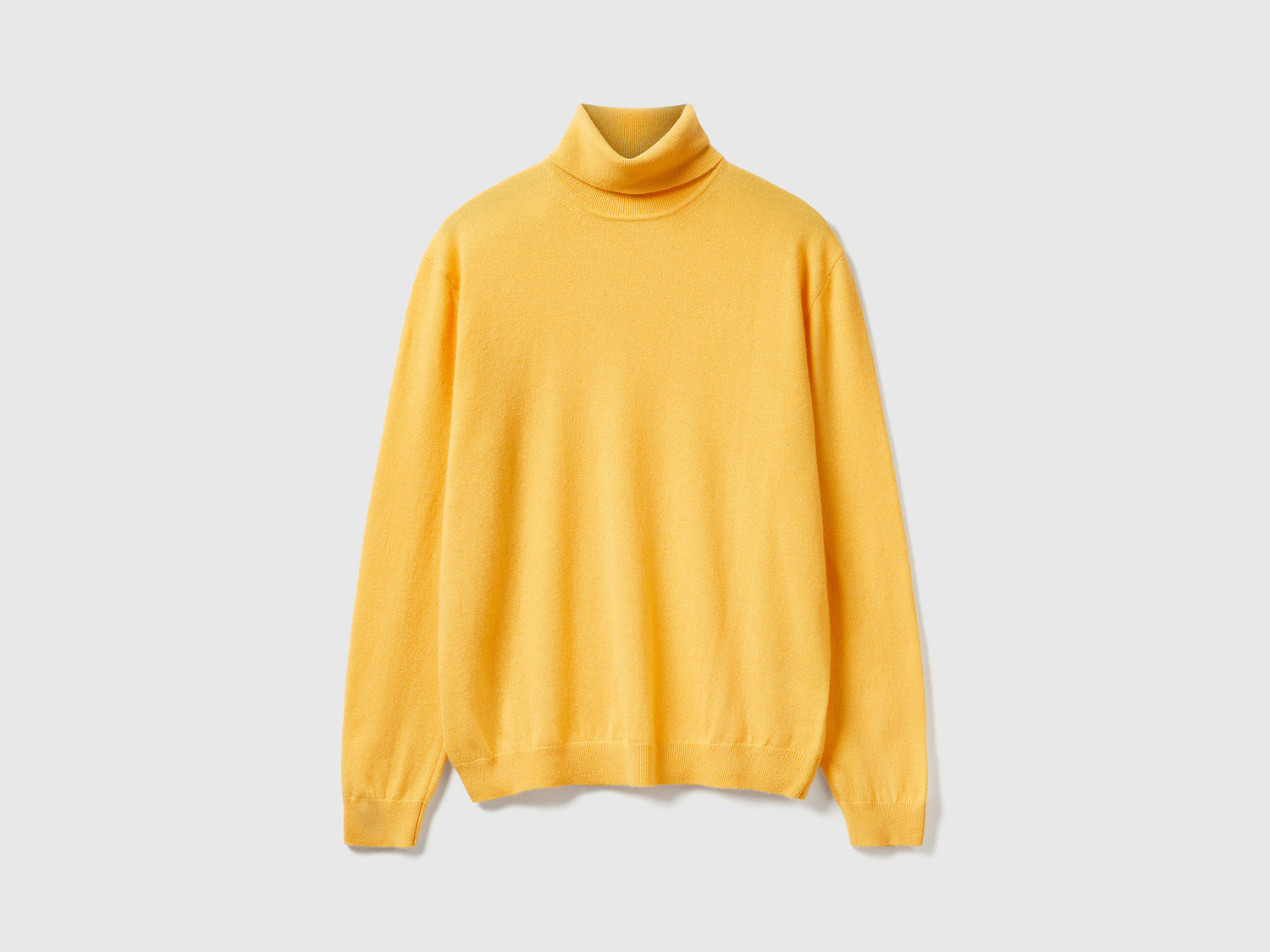 Dolcevita giallo in pura lana Merino da uomo senape | Benetton Outlet