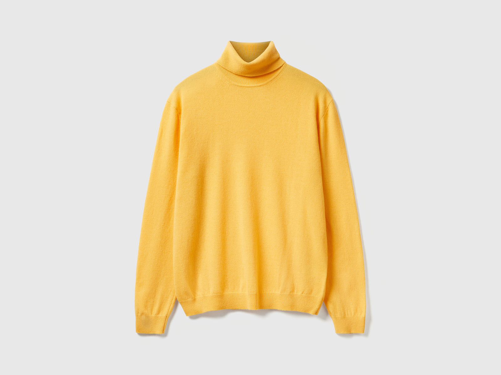 Dolcevita giallo in pura lana Merino da uomo senape | Benetton Outlet