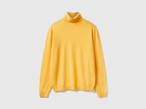 Dolcevita giallo in pura lana Merino