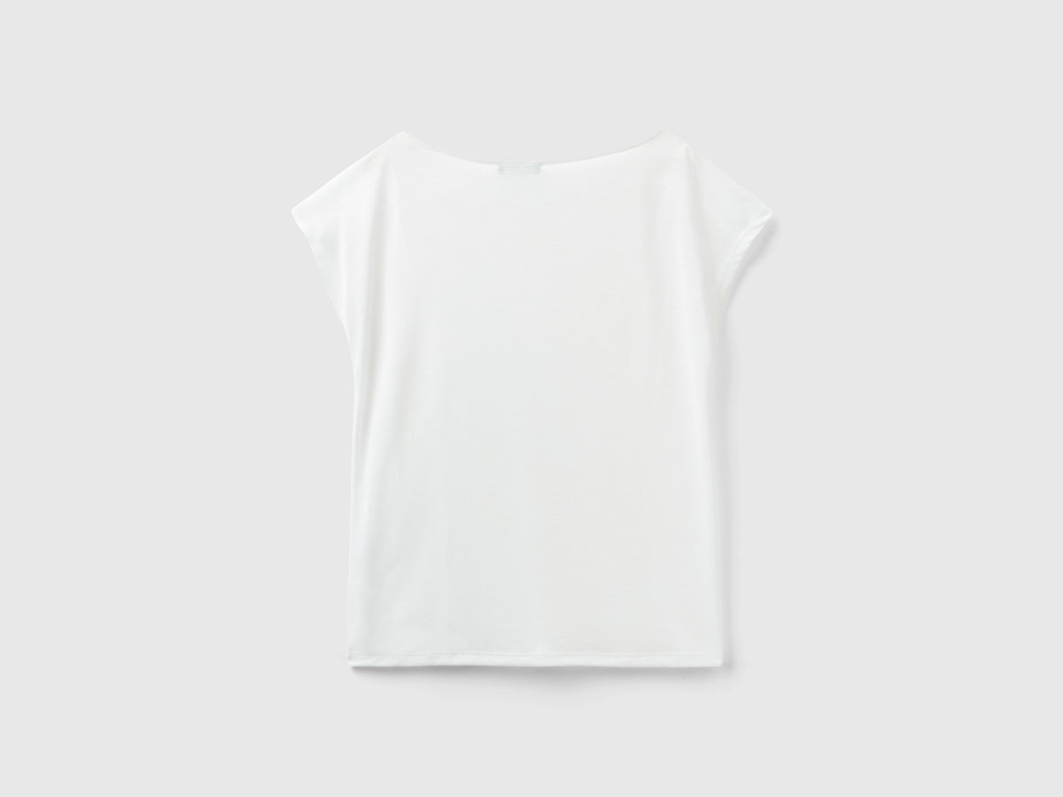 T-shirt manica corta in viscosa