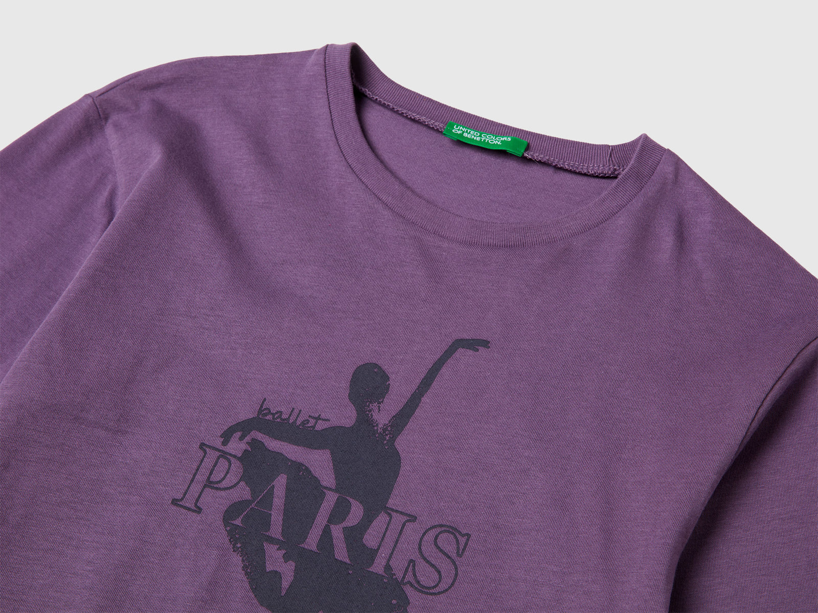 T-shirt con stampa da bambina viola 3 | Benetton Outlet