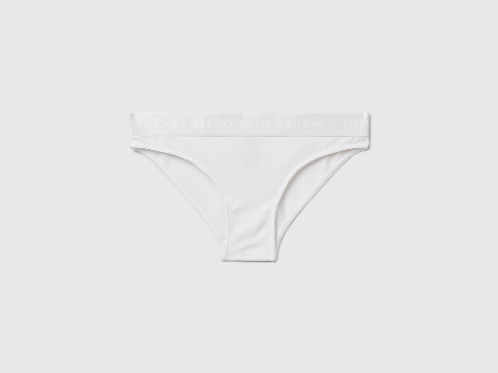 Slip in cotone stretch da donna bianco | Benetton Outlet