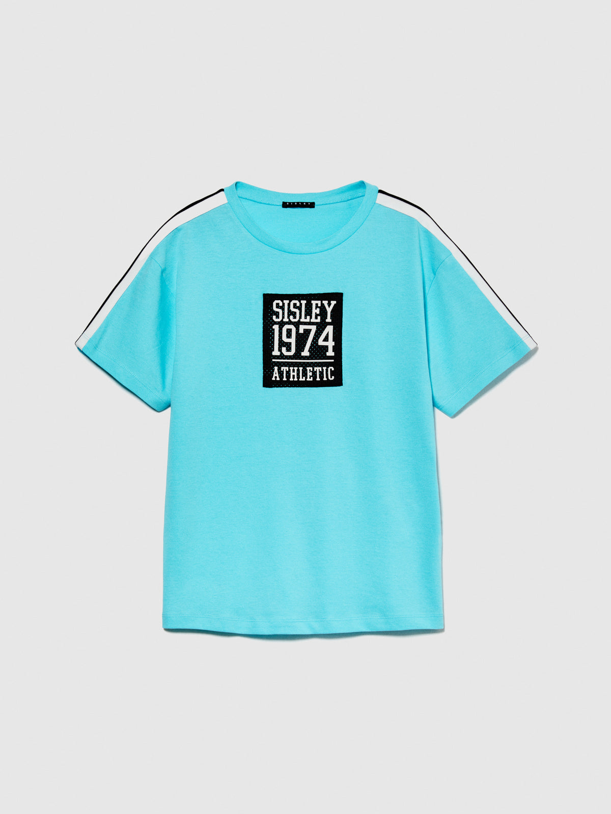 T-shirt con inserto a contrasto