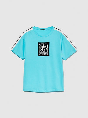 T-shirt con inserto a contrasto