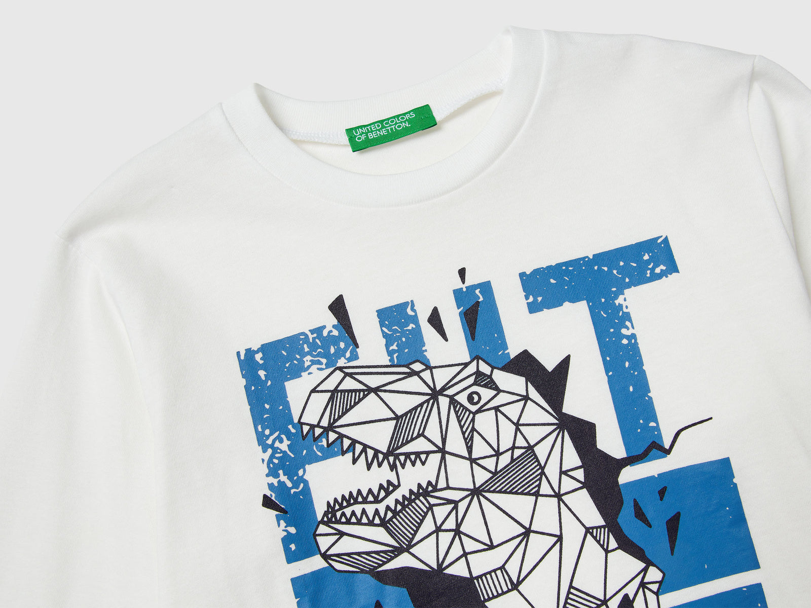T-shirt con stampa da bimbo bianco panna 3 | Benetton Outlet