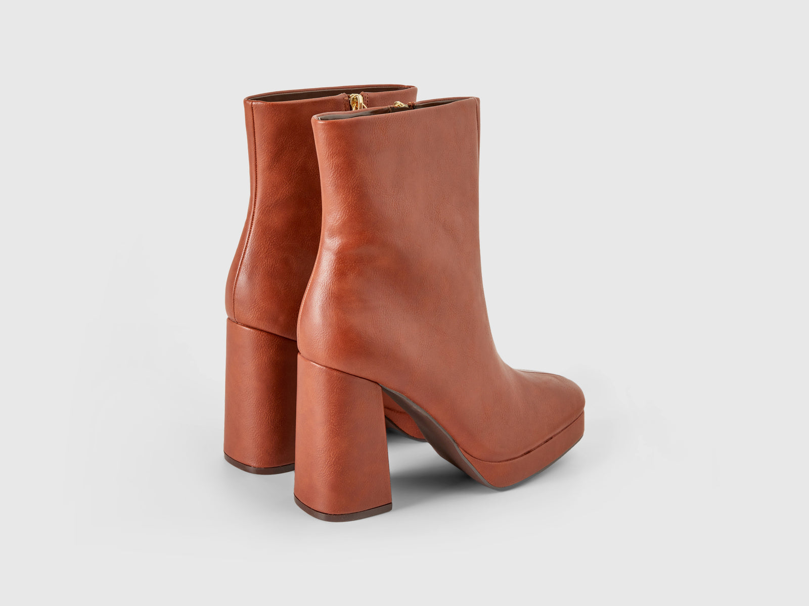 Tronchetti con tacco e plateau da donna marrone 2 | Benetton Outlet