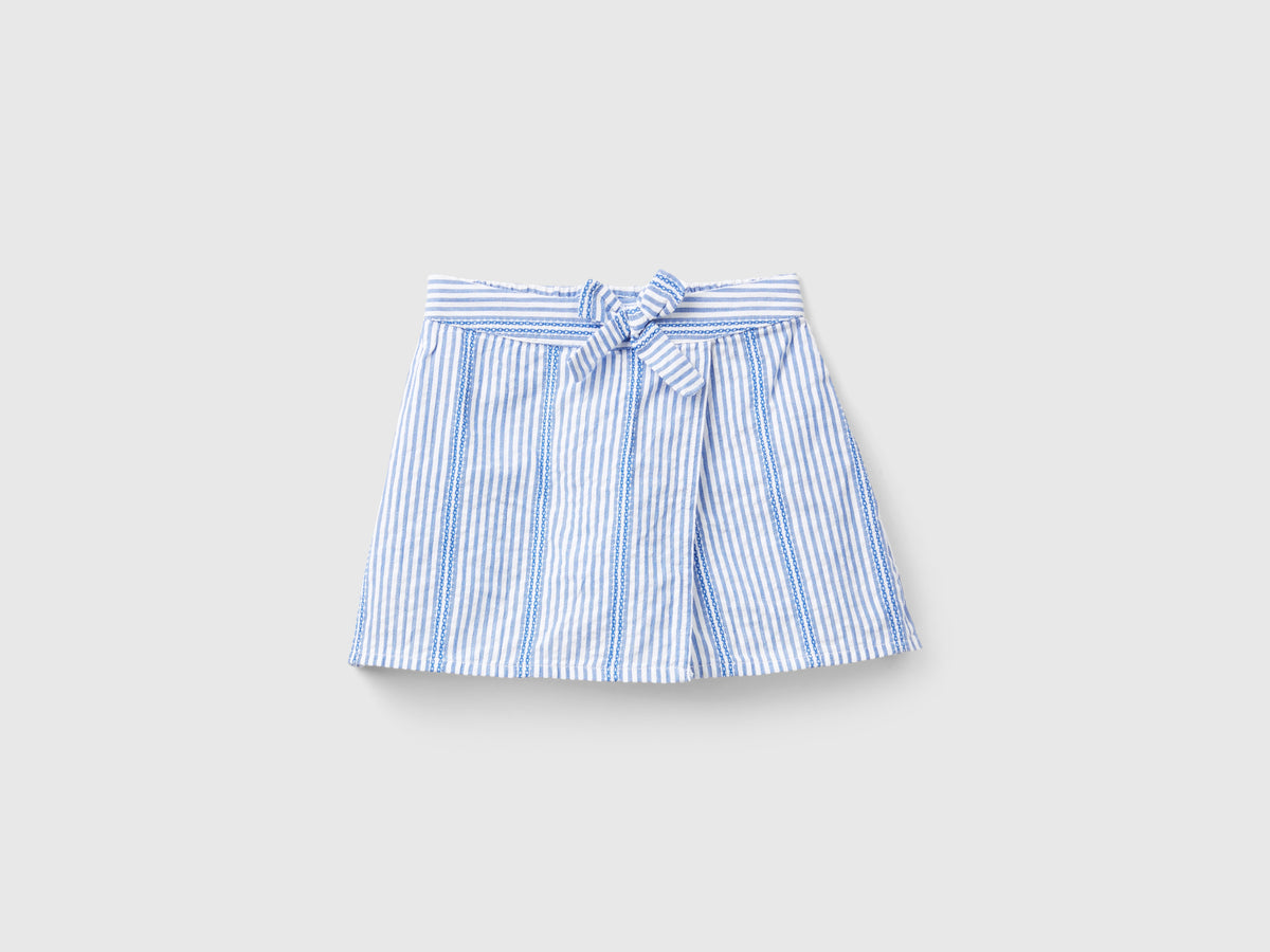 Bermuda a righe 100% cotone