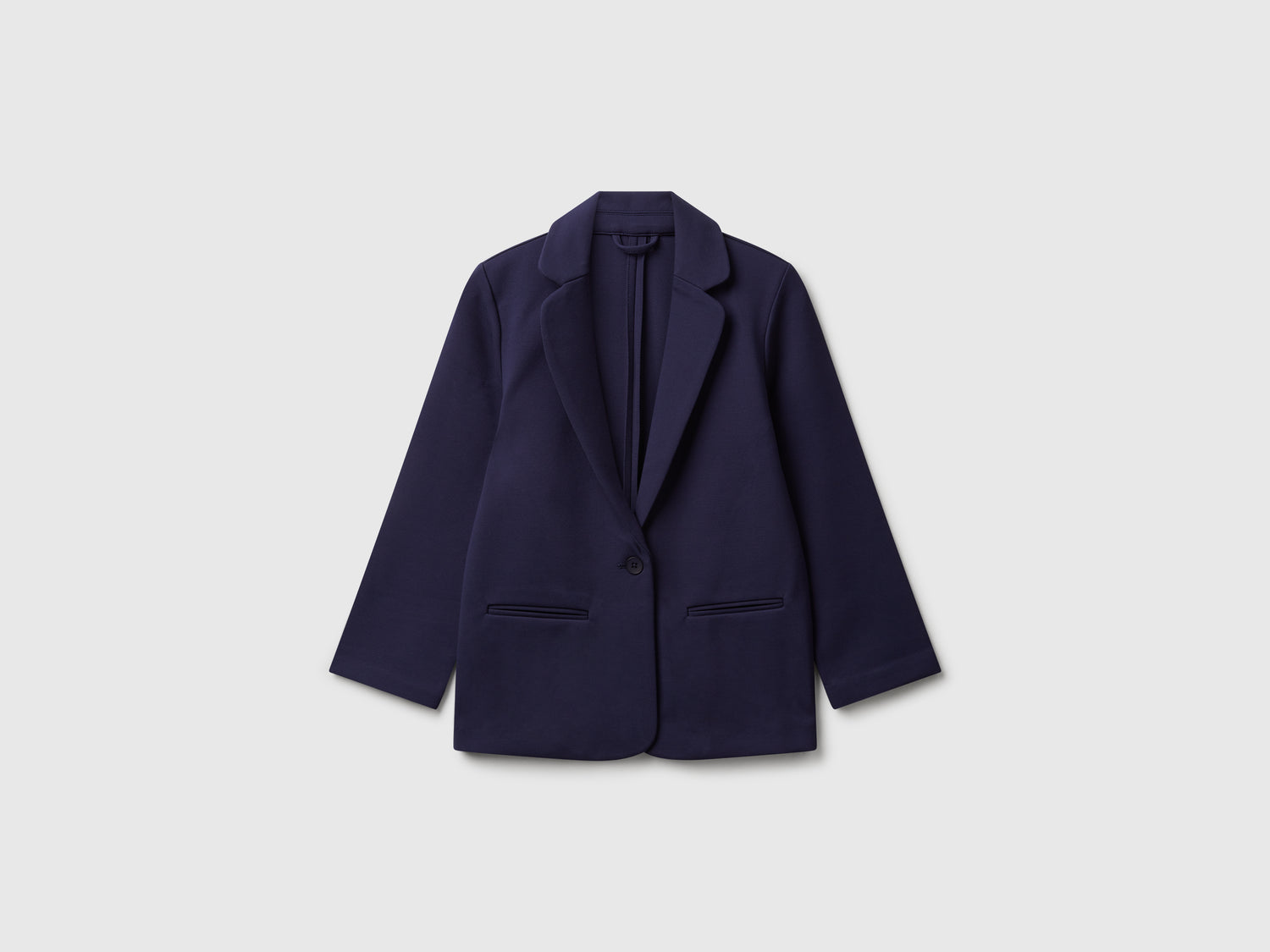 Blazer in misto viscosa stretch da bambina blu scuro | Benetton Outlet