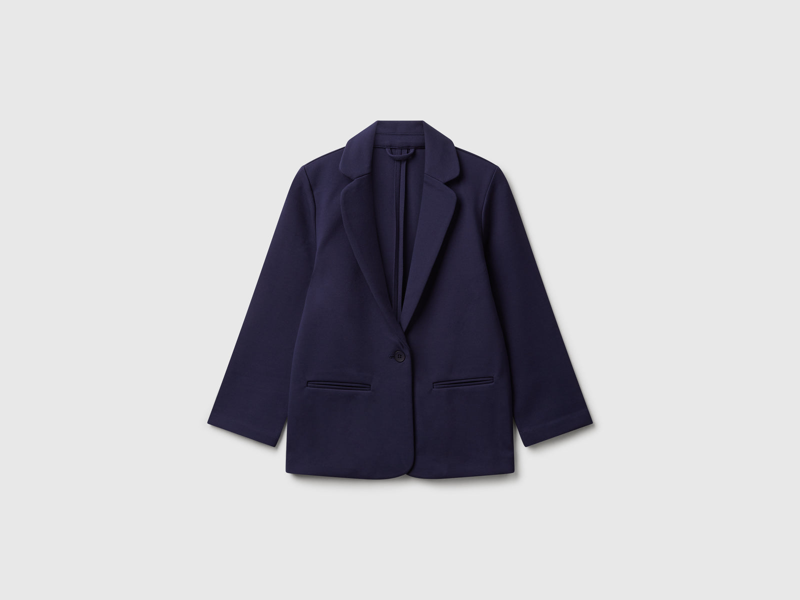 Blazer in misto viscosa stretch da bambina blu scuro | Benetton Outlet