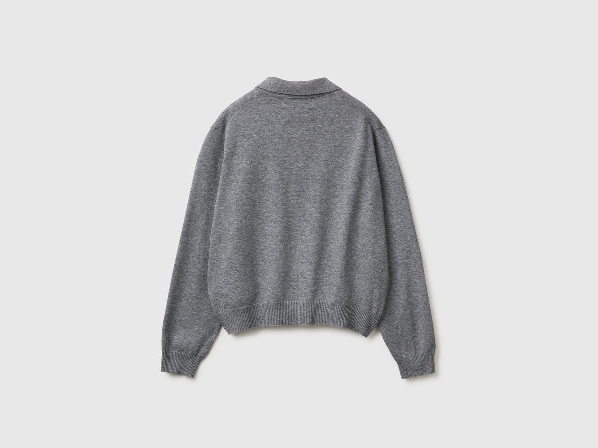 Polo in maglia di misto viscosa