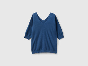 Maglia in misto cotone e lino