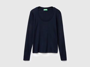 T-shirt manica lunga in puro cotone